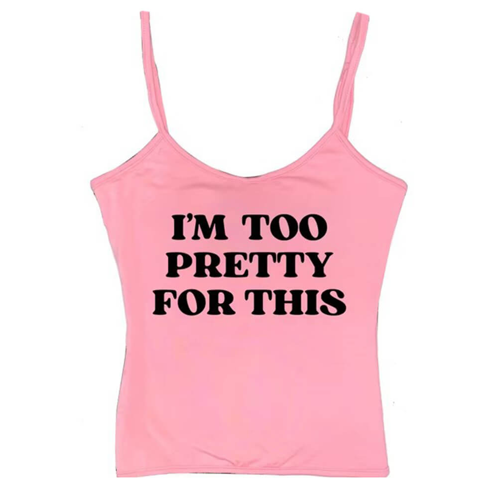 VILZSTUDIOS Chic Y2K tank top with bold statement text