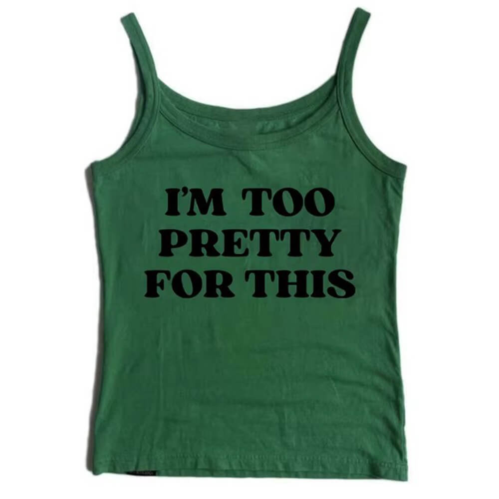 VILZSTUDIOS Chic Y2K tank top with bold statement text