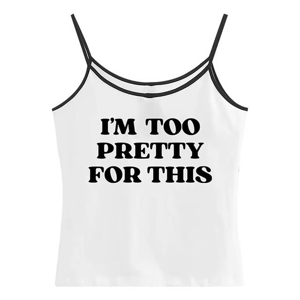 VILZSTUDIOS Chic Y2K tank top with bold statement text