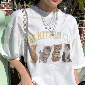 VILZSTUDIOS Casual cat graphic t-shirt from VILZSTUDIOS