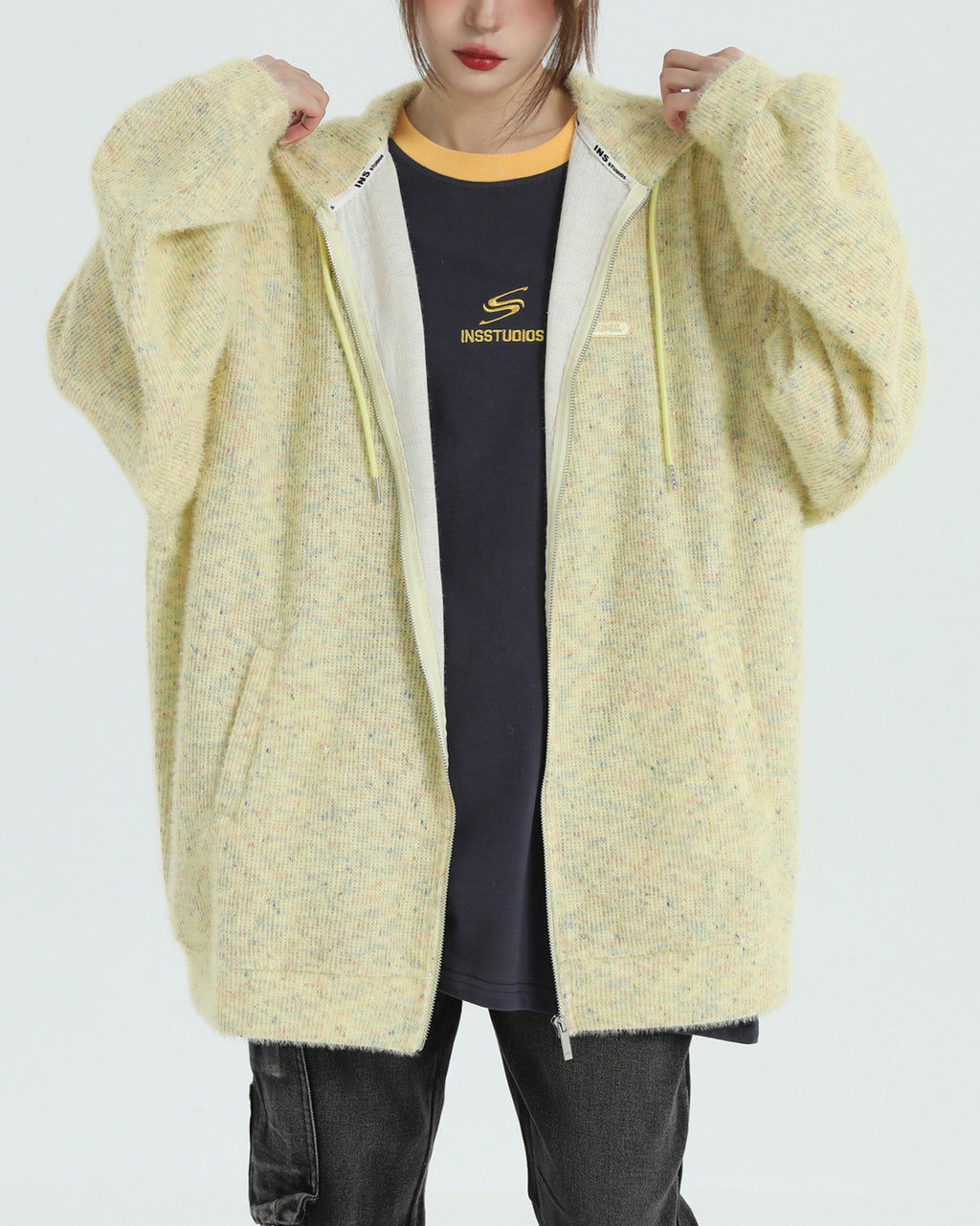 VILZSTUDIOS Knit zip hoodie for casual wear