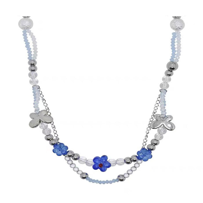 VILZSTUDIOS Stylish blue beaded necklace for streetwear fashion