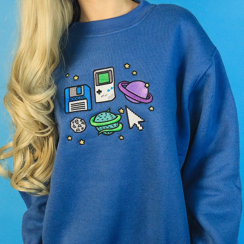 VILZSTUDIOS Pixel Universe Sweat and Tee Set for casual wear