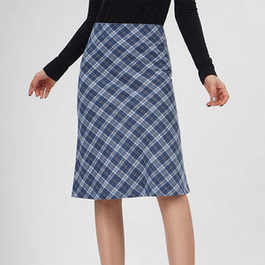 VILZSTUDIOS Fashionable plaid midi skirt for stylish outfits