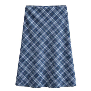 VILZSTUDIOS Fashionable plaid midi skirt for stylish outfits