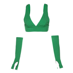 VILZSTUDIOS Chill Vibe Top and Gloves Set for casual streetwear style