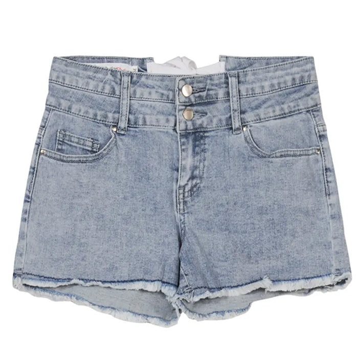 VILZSTUDIOS Chill Vibes Bow Tie Denim Shorts product image