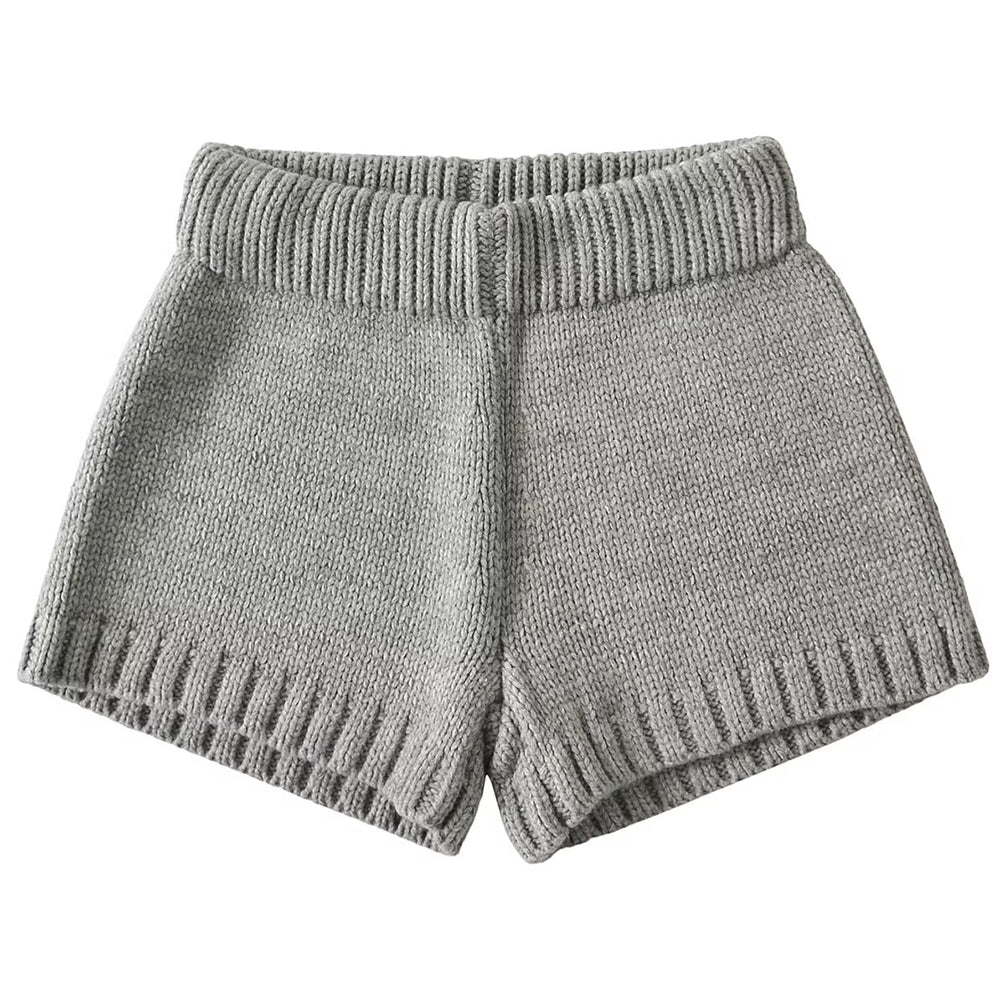VILZSTUDIOS Stylish knit mini shorts for casual wear