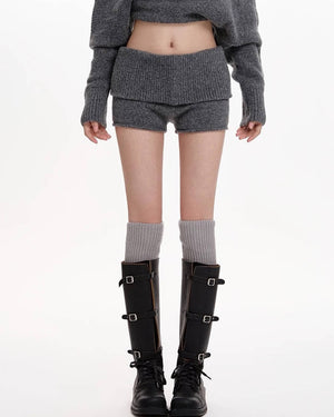 VILZSTUDIOS Knitted mini shorts for casual wear