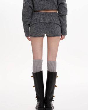 VILZSTUDIOS Knitted mini shorts for casual wear