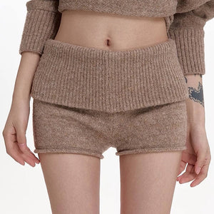 VILZSTUDIOS Knitted mini shorts for casual wear