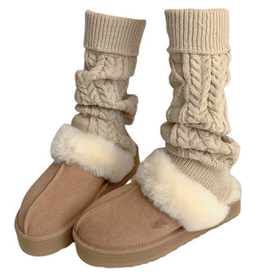 VILZSTUDIOS Textured knit leg warmers for stylish comfort