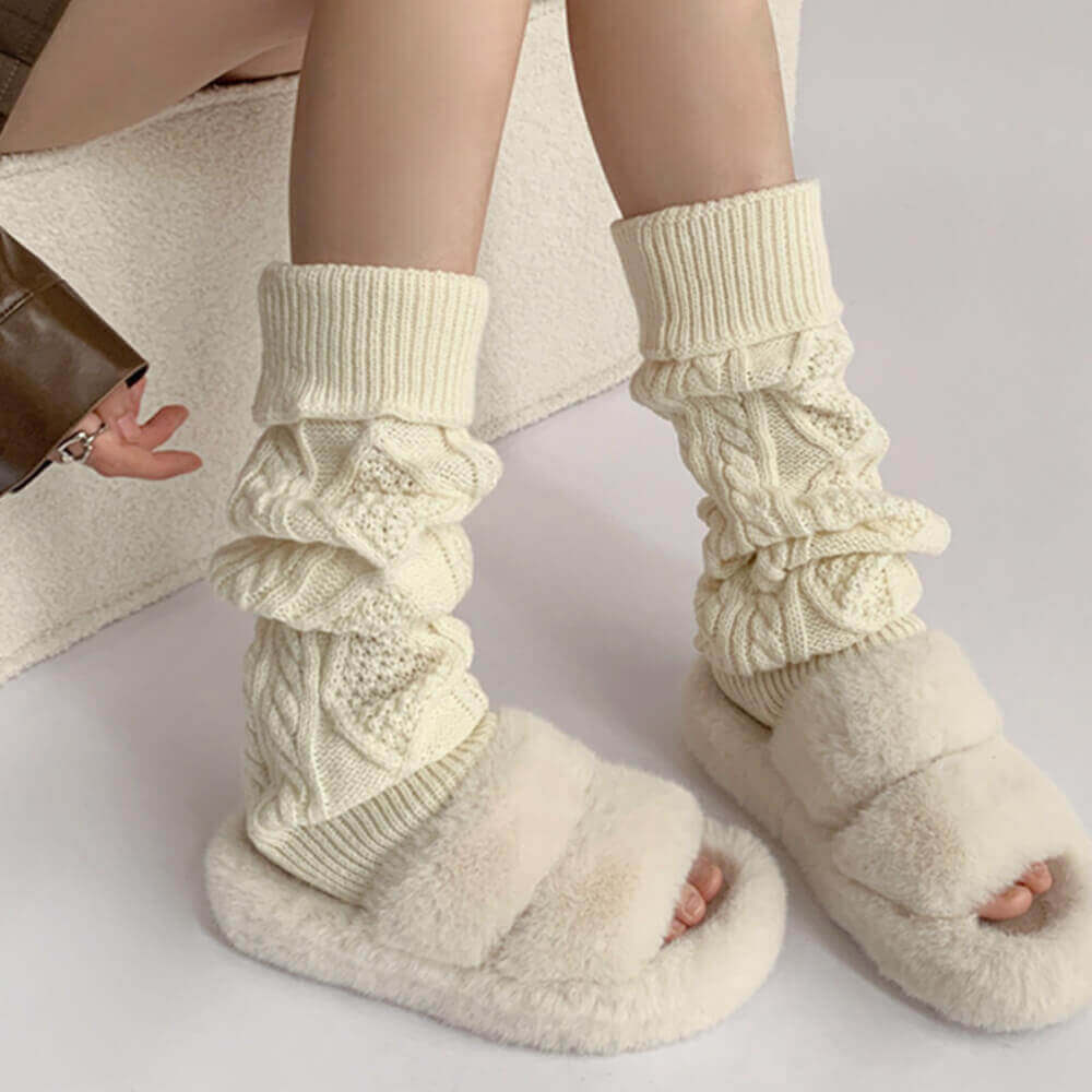 VILZSTUDIOS Textured knit leg warmers for stylish comfort