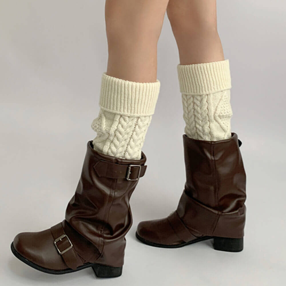 VILZSTUDIOS Textured knit leg warmers for stylish comfort