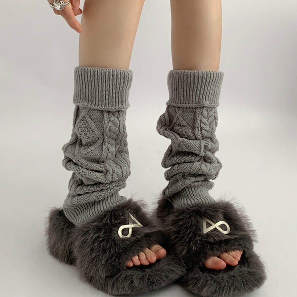 VILZSTUDIOS Textured knit leg warmers for stylish comfort