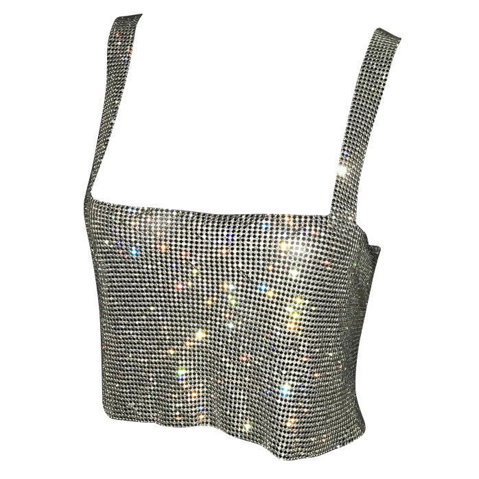 VILZSTUDIOS Rhinestone embellished top for streetwear fashion