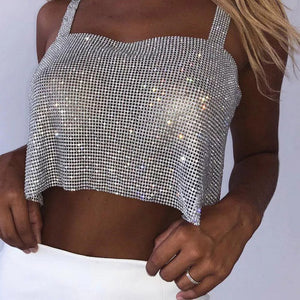 VILZSTUDIOS Rhinestone embellished top for streetwear fashion
