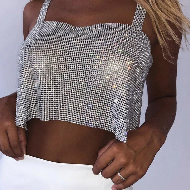 VILZSTUDIOS Rhinestone embellished top for streetwear fashion