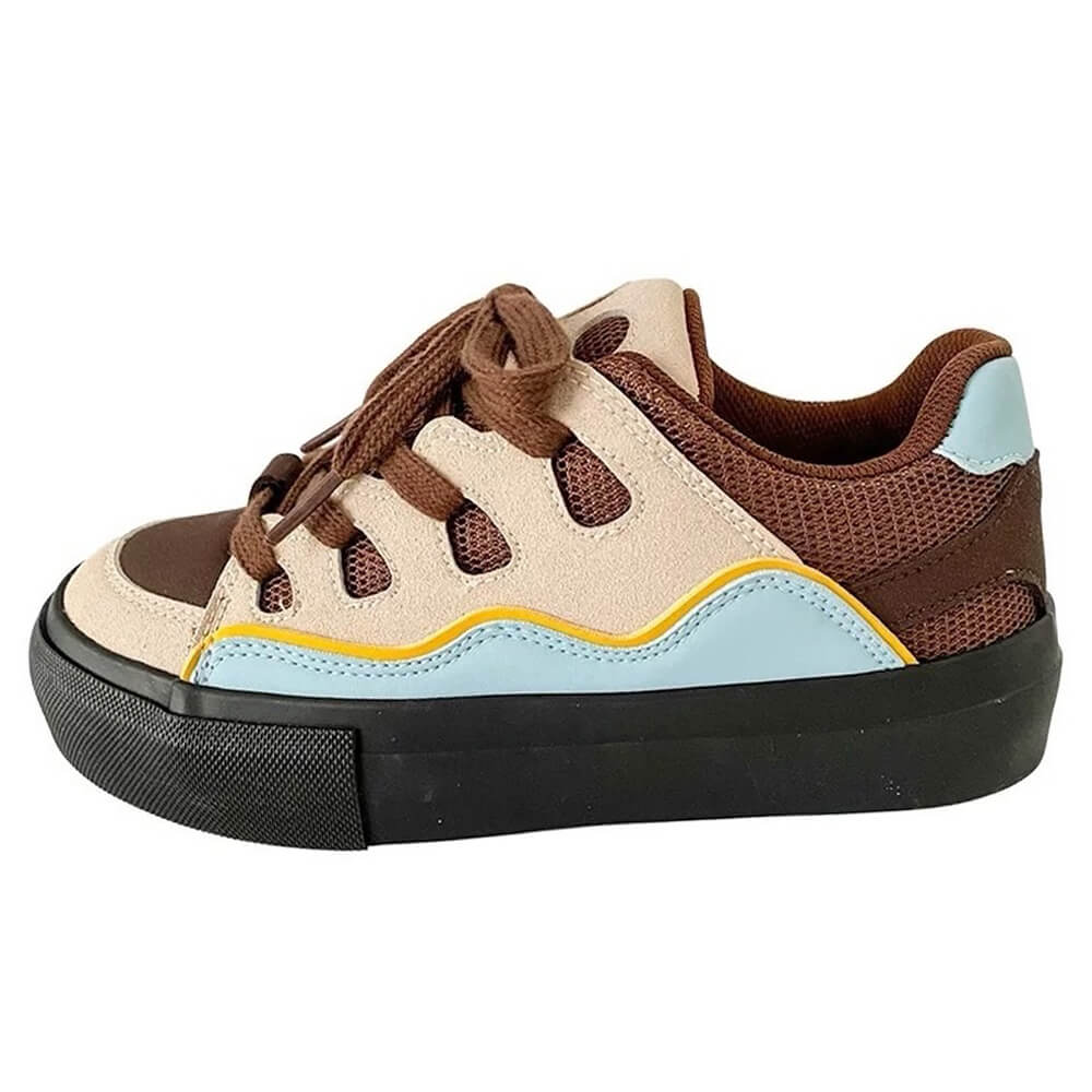 VILZSTUDIOS Stylish skater sneakers with wave design and vegan leather
