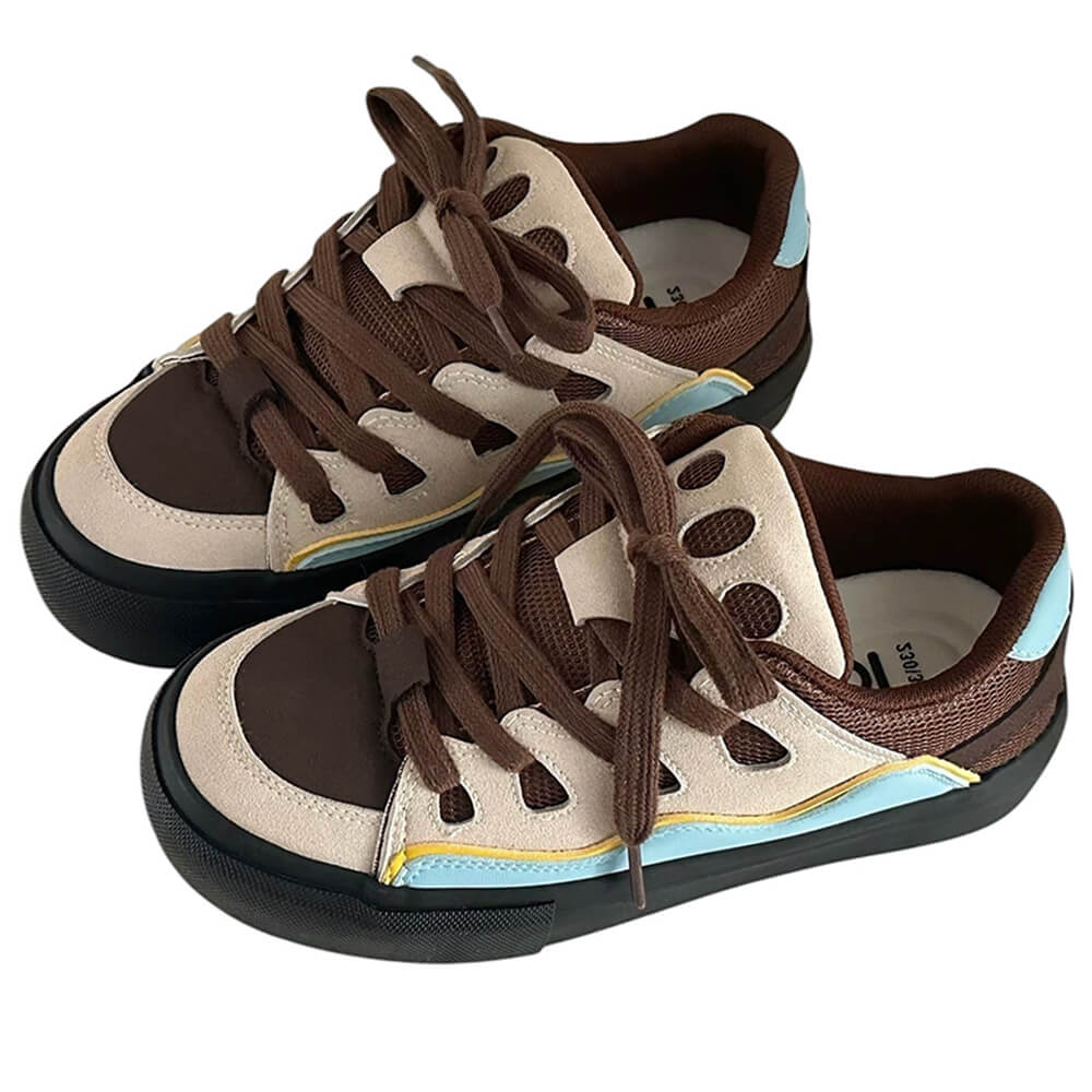 VILZSTUDIOS Stylish skater sneakers with wave design and vegan leather
