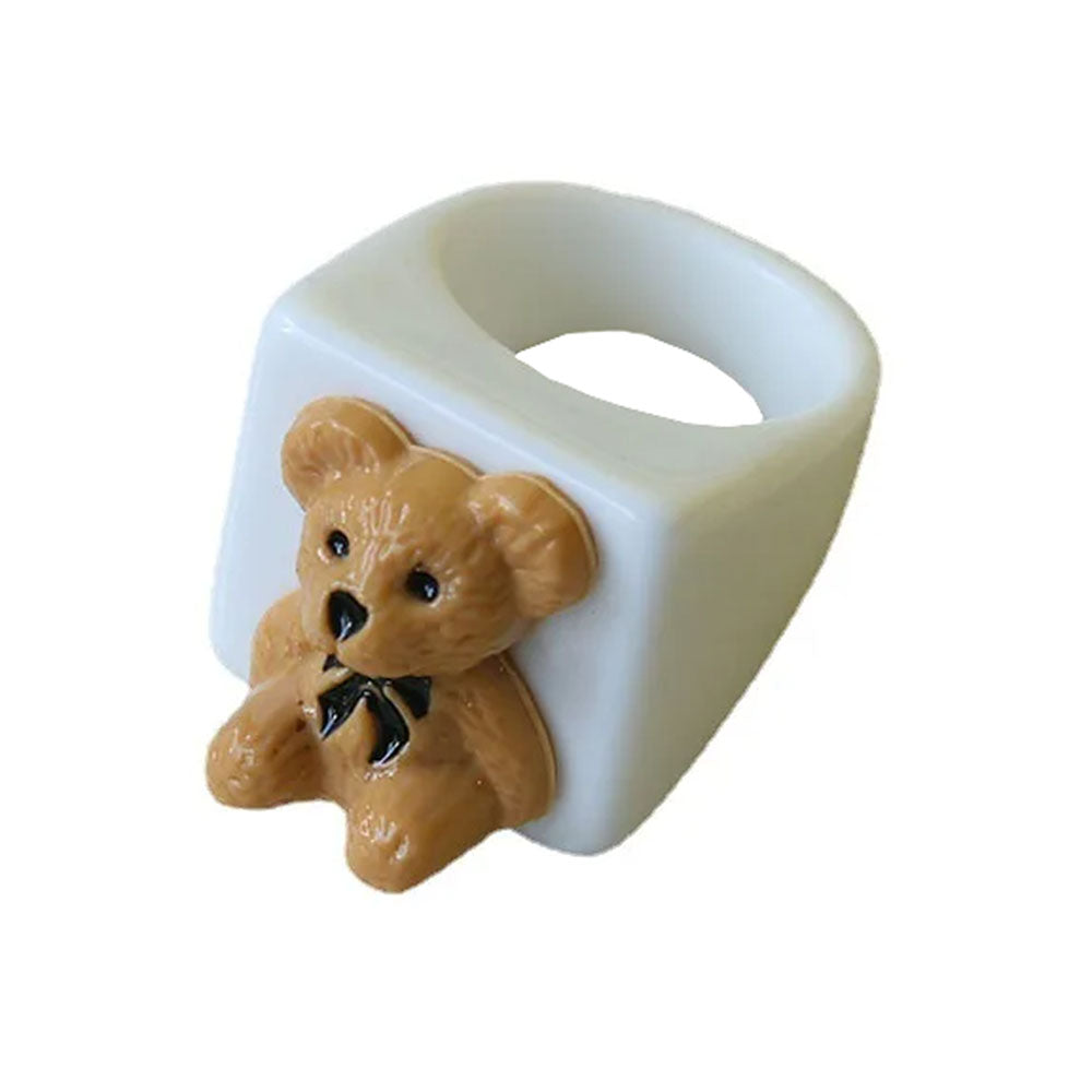 VILZSTUDIOS Stylish chunky bear ring accessory