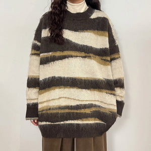 VILZSTUDIOS oversized striped knit sweater