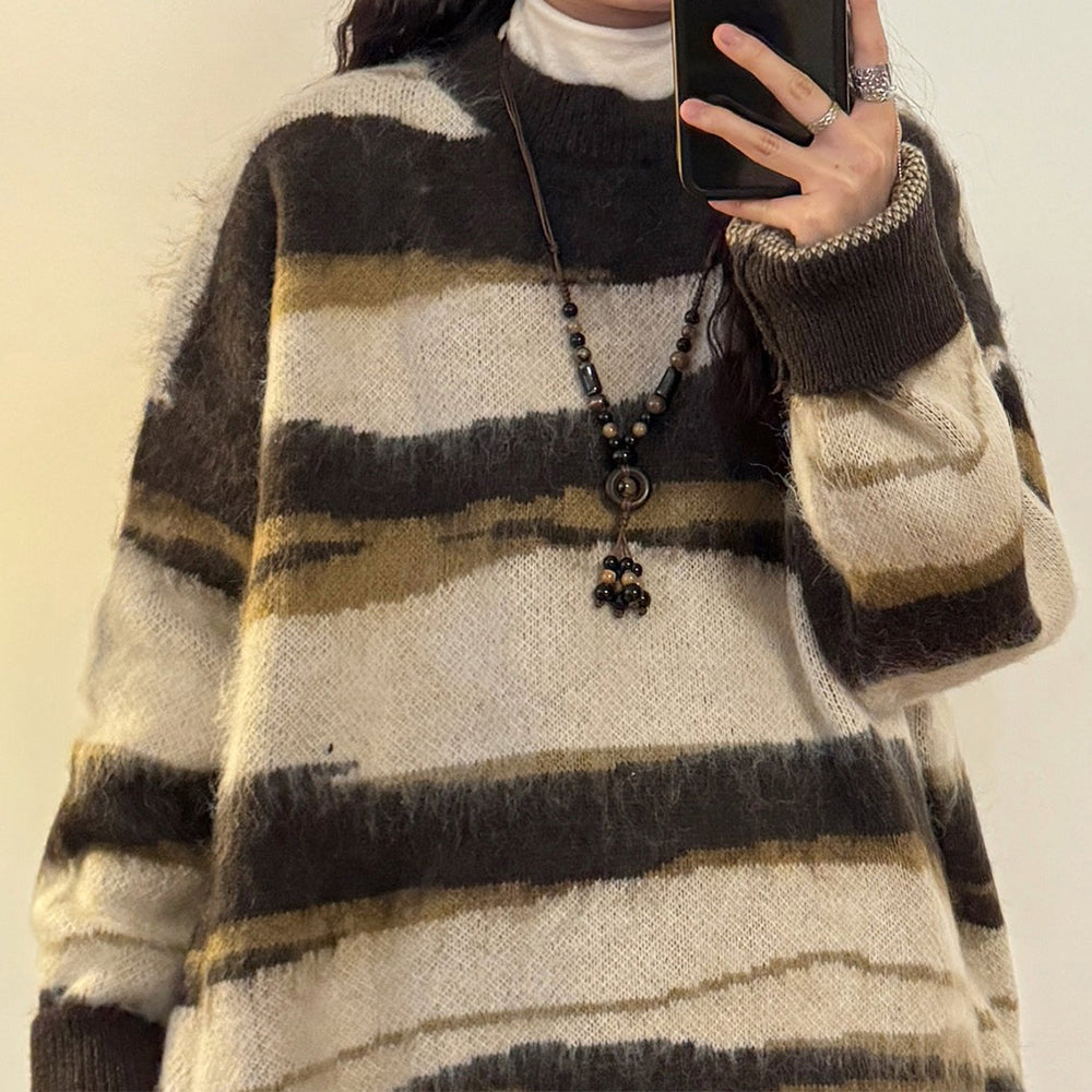 VILZSTUDIOS oversized striped knit sweater