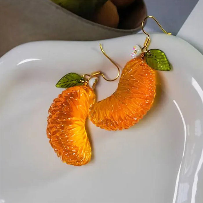 VILZSTUDIOS Citrus slice drop earrings