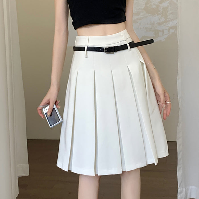 VILZSTUDIOS Classic pleated midi skirt from VILZSTUDIOS