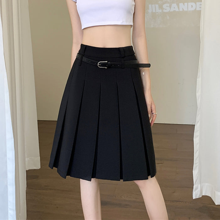 VILZSTUDIOS Classic pleated midi skirt from VILZSTUDIOS