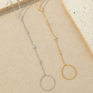 VILZSTUDIOS silver-tone clover hand chain bracelet