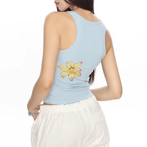VILZSTUDIOS Tropical flowers aesthetic tank for summer wear