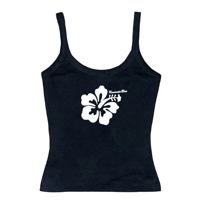 VILZSTUDIOS Stylish tank top with hibiscus flower design