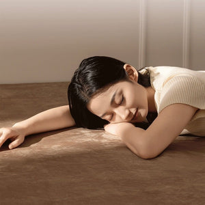 VILZSTUDIOS coffee brown fitted sheet with plush short-pile texture and elastic edges