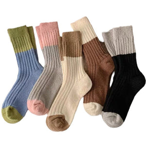 VILZSTUDIOS Cozy color block socks for stylish comfort