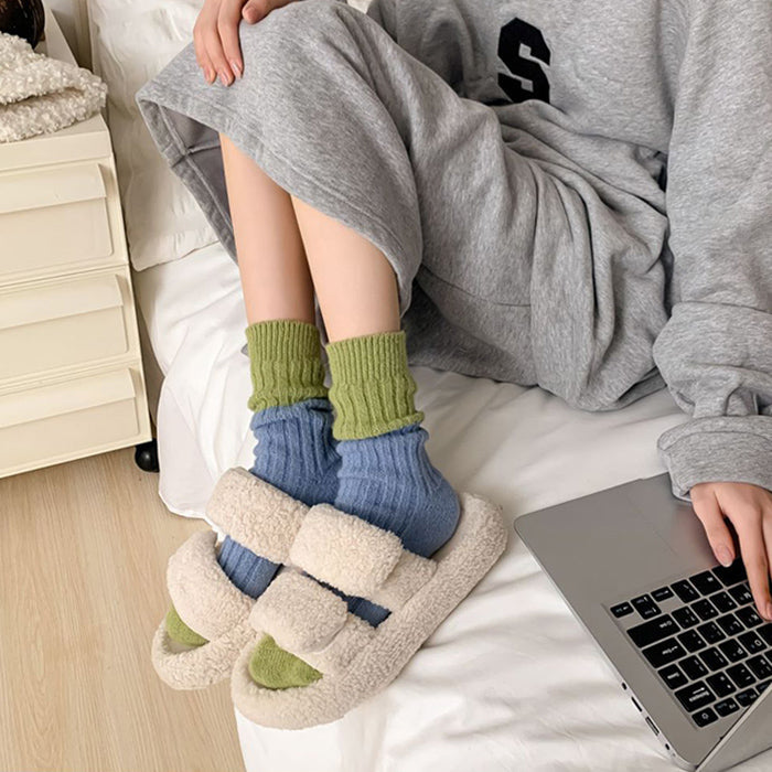 VILZSTUDIOS Cozy color block socks for stylish comfort