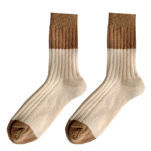 VILZSTUDIOS Cozy color block socks for stylish comfort