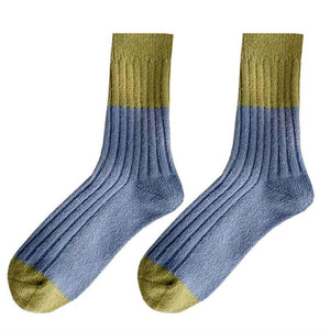 VILZSTUDIOS Cozy color block socks for stylish comfort