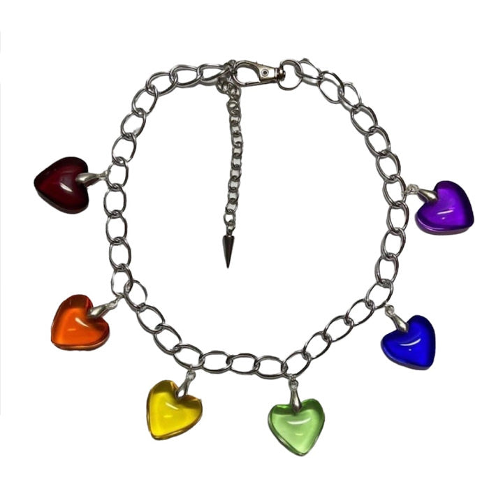 VILZSTUDIOS Colorful heart pendant necklace suitable for various outfits