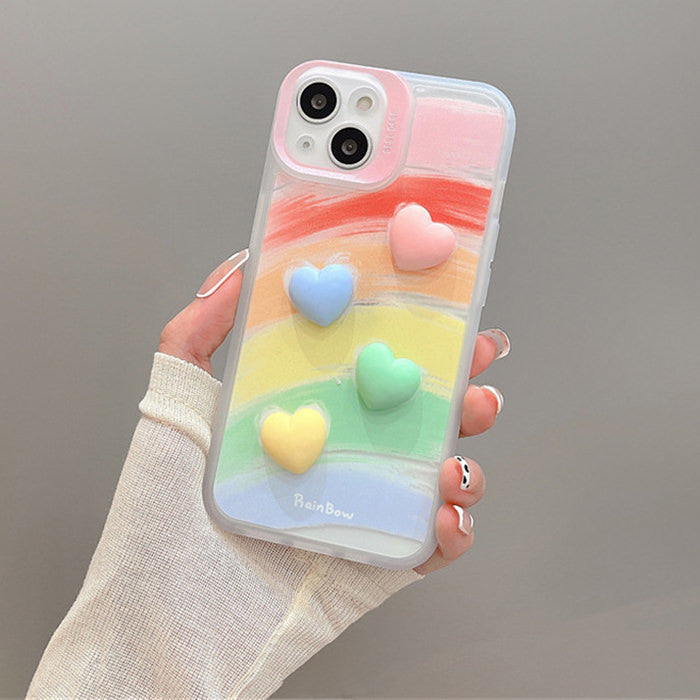 VILZSTUDIOS Colorful phone case with heart design