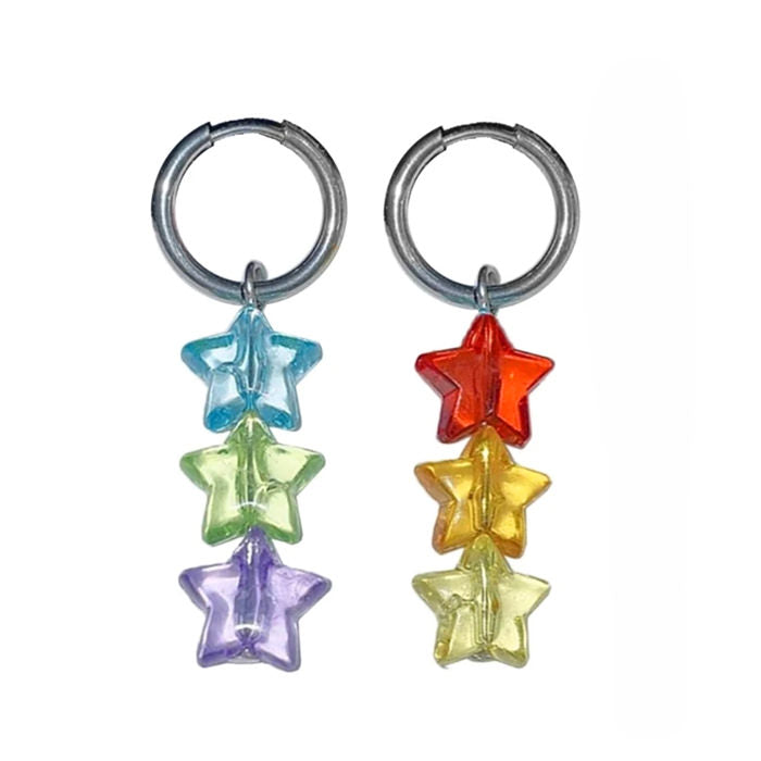 VILZSTUDIOS Colorful star beads earrings for stylish accessorizing