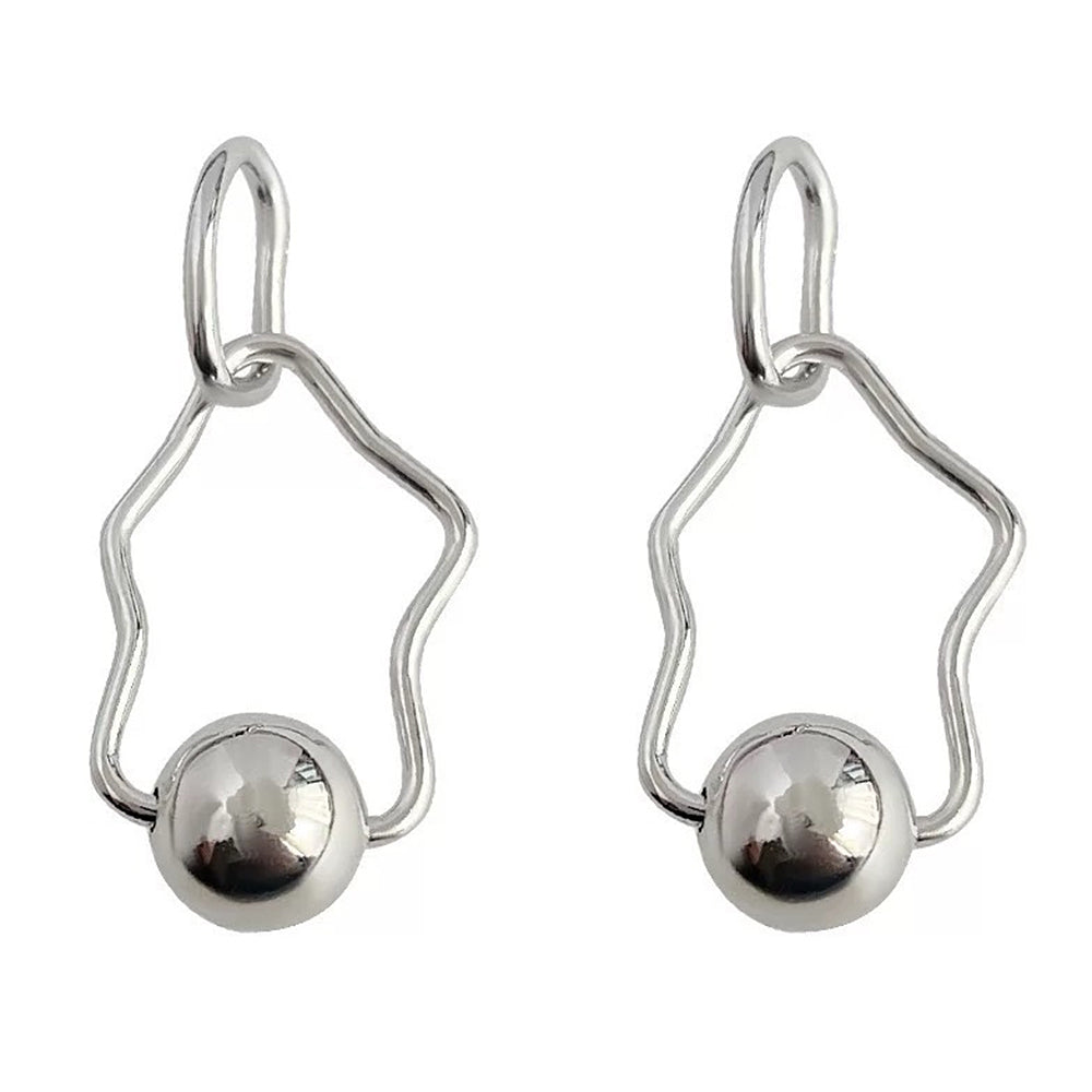 VILZSTUDIOS Minimalist abstract drop earrings made of zinc alloy
