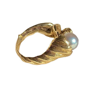 VILZSTUDIOS Stylish asymmetrical pearl ring