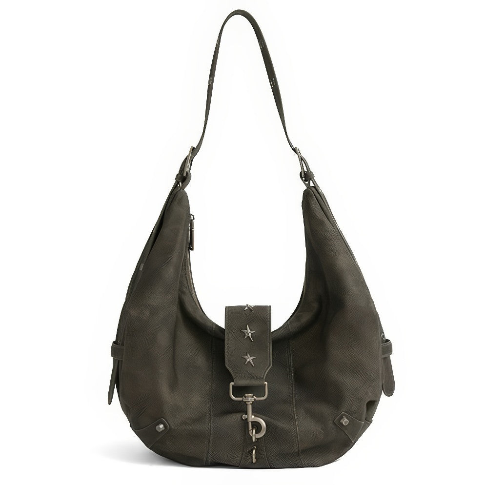VILZSTUDIOS Stylish hobo bag with star hardware and shoulder strap