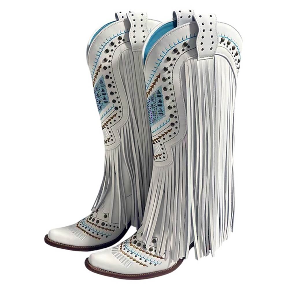 VILZSTUDIOS Cosmic Chic Fringe Ankle Boots