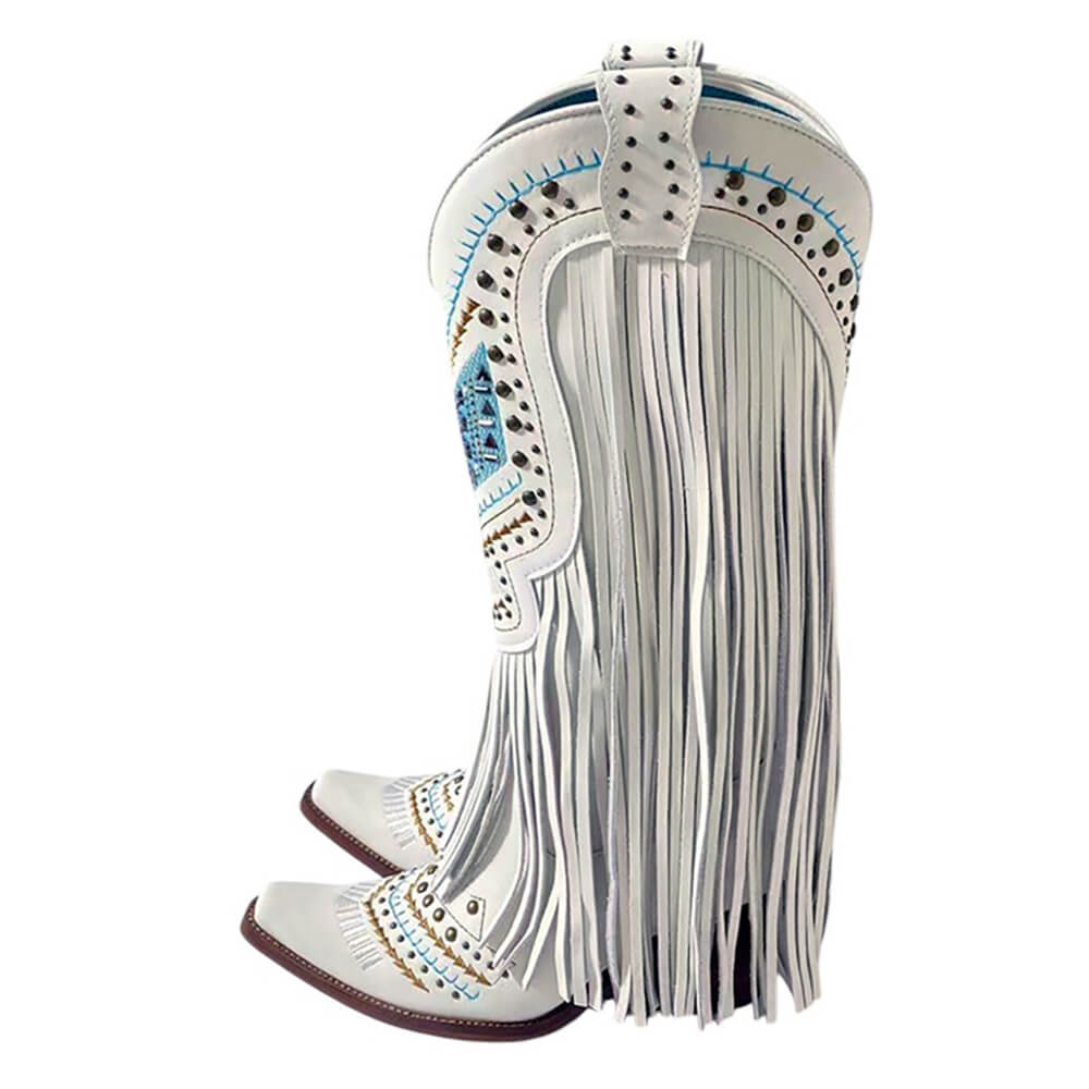 VILZSTUDIOS Cosmic Chic Fringe Ankle Boots