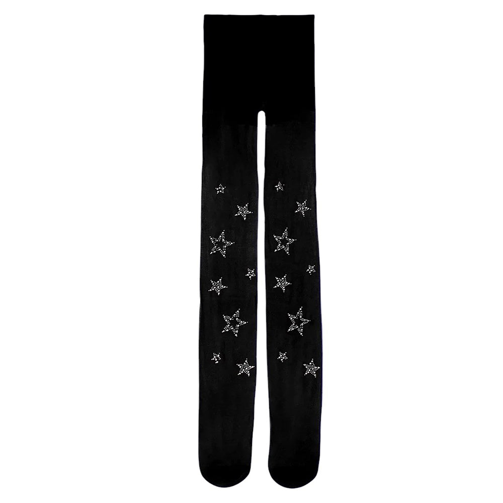 VILZSTUDIOS Rhinestone star patterned sheer tights