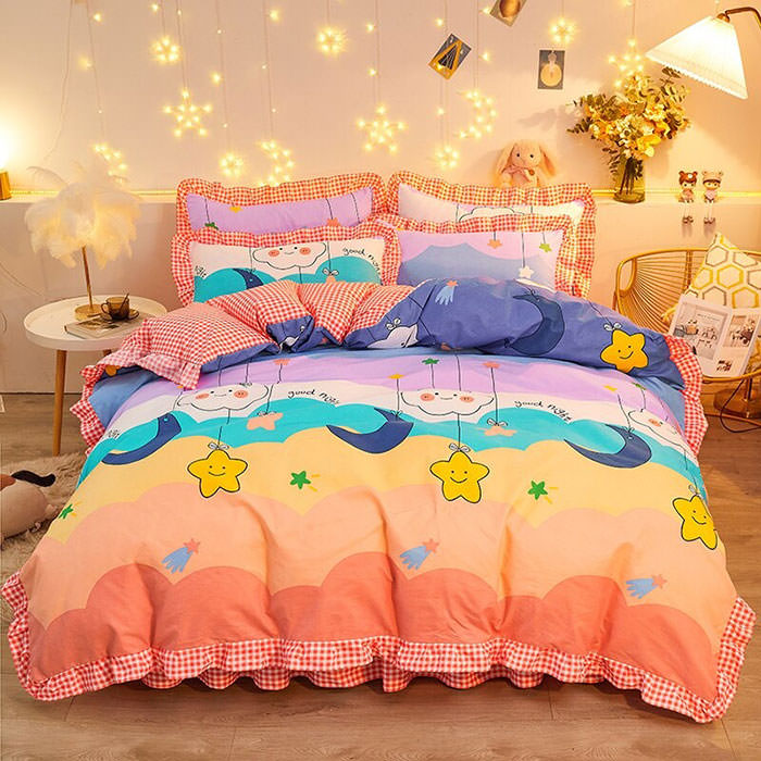 VILZSTUDIOS Rainbow bedding set for a vibrant bedroom