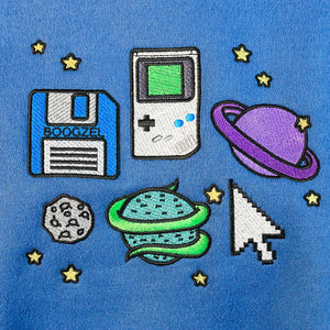 VILZSTUDIOS Cozy embroidered sweatshirt with pixel universe design