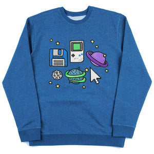 VILZSTUDIOS Cozy embroidered sweatshirt with pixel universe design
